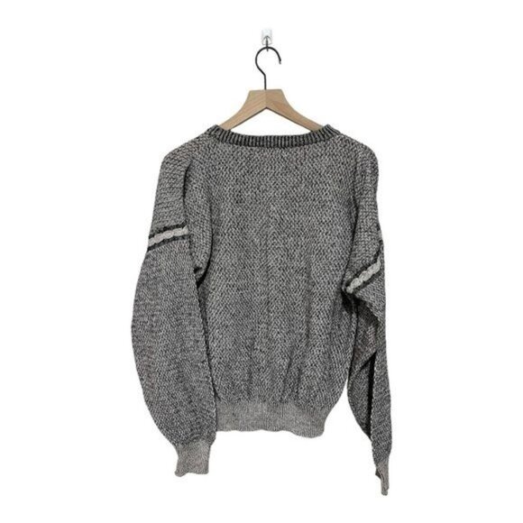 Vintage Loris Azzaro Ramie Cotton Knit Sweater Size M – Retro Designer Crewneck - Picture 2 of 6